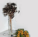 Decoration with 'woad flowers'